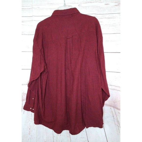 BCC Khakis Maroon Full Button Up Soft Shirt With Extra Buttons - Picture 5 of 12